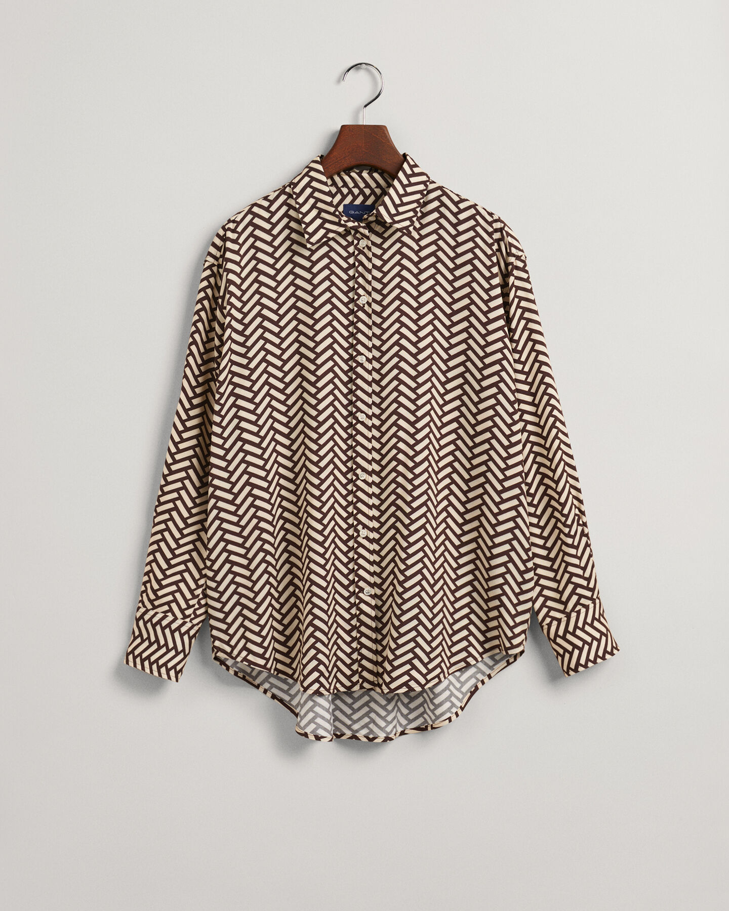 Relaxed Fit Geometric Bluse