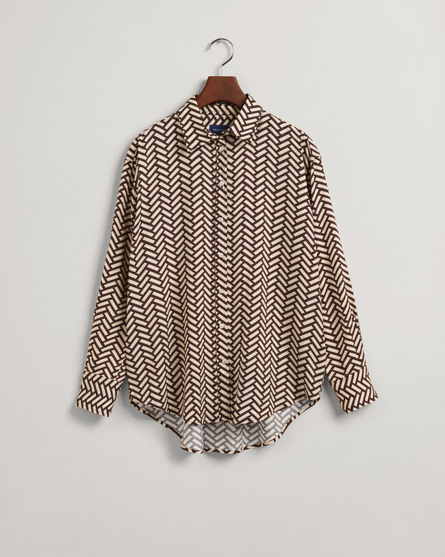 Relaxed Fit Geometric Bluse