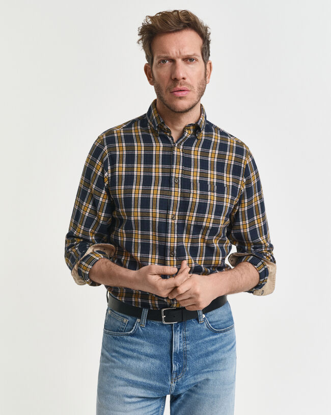 Regular Fit Windblown Flannel Hemd mit Karomuster