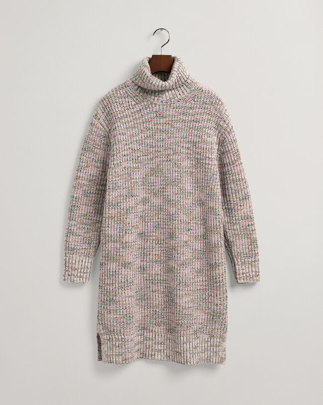 Mehrfarbiges Rollkragenkleid