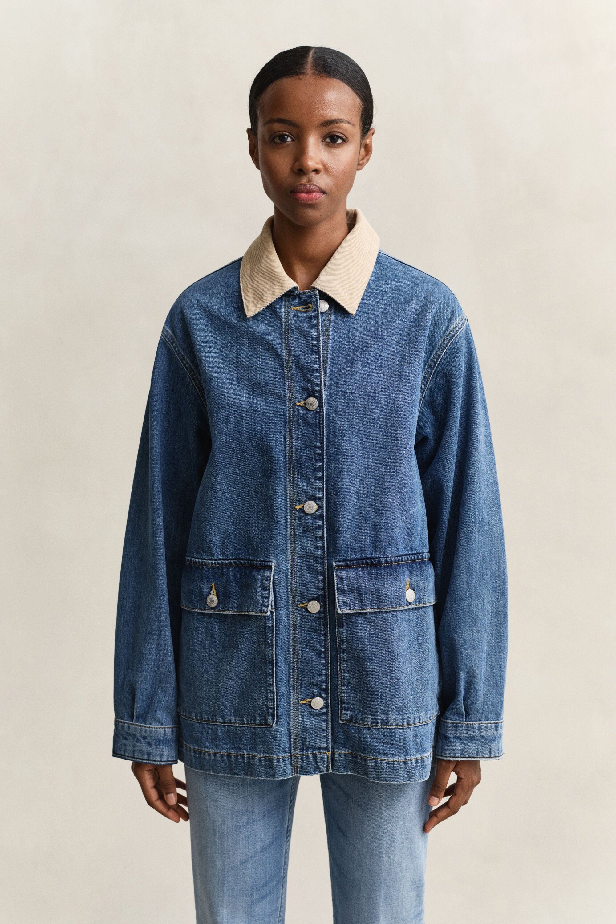 Decker-Jacke aus Jeans