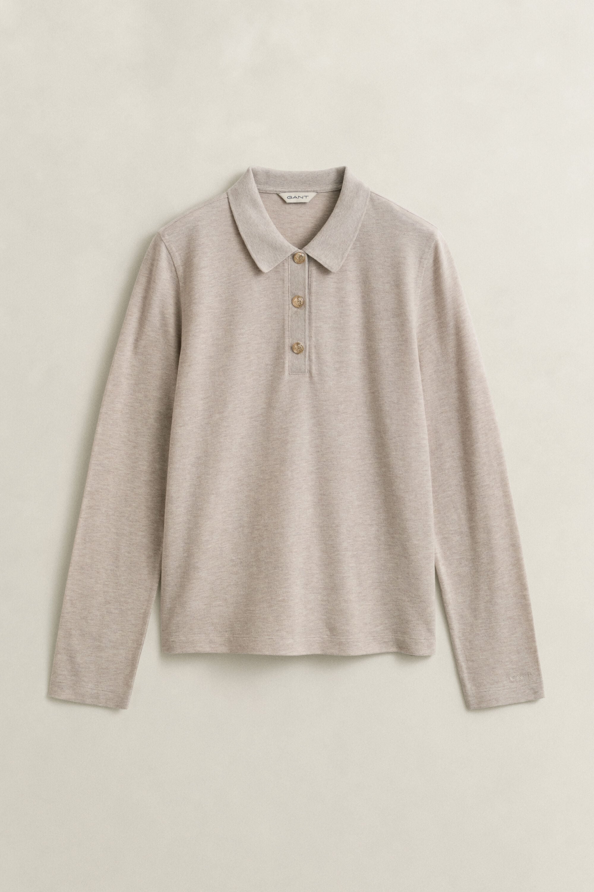 Langärmliges Piqué-Poloshirt