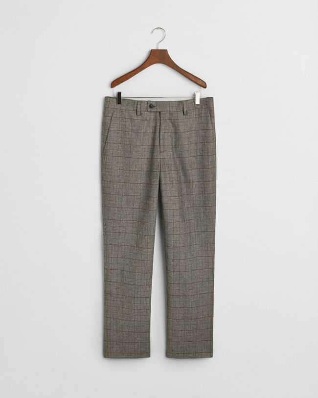 Slim Fit Anzughose mit Karomuster