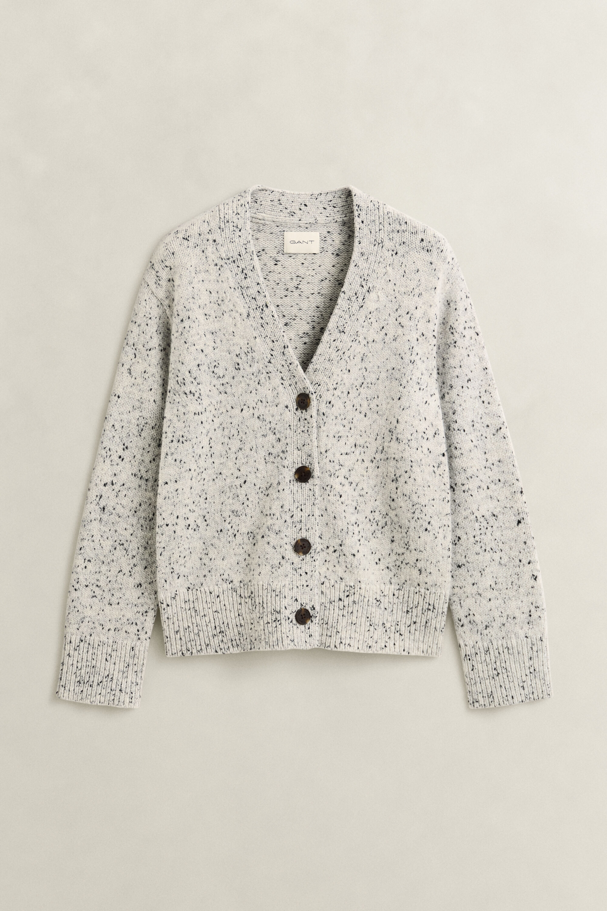 Strickjacke aus Wollmix mit Noppenstruktur