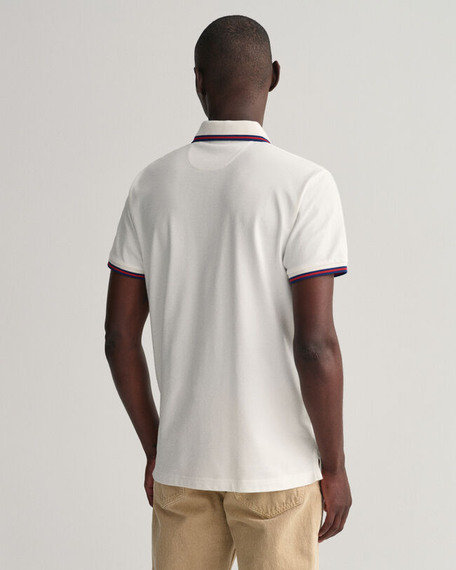 3-Color Tipped Piqu&eacute;-Poloshirt
