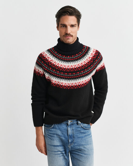 Fair Isle Rollkragenpullover