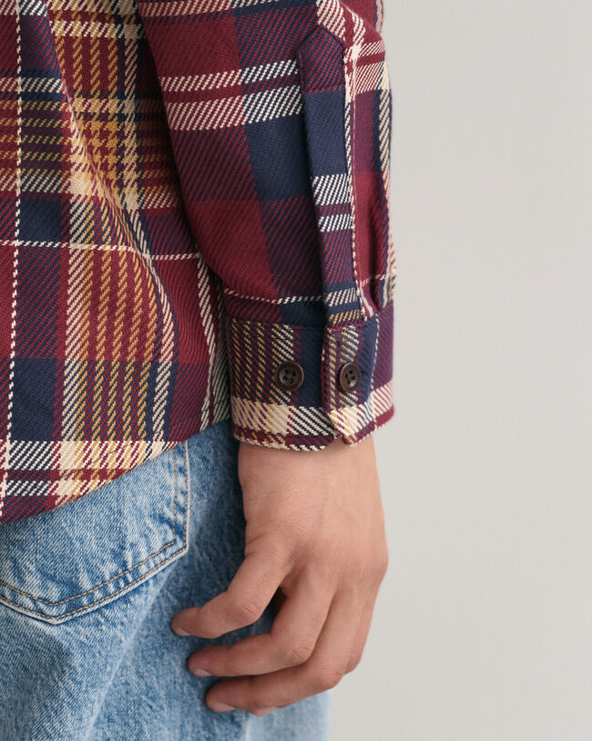 Hemdjacke aus schwerem Twill mit Karomuster