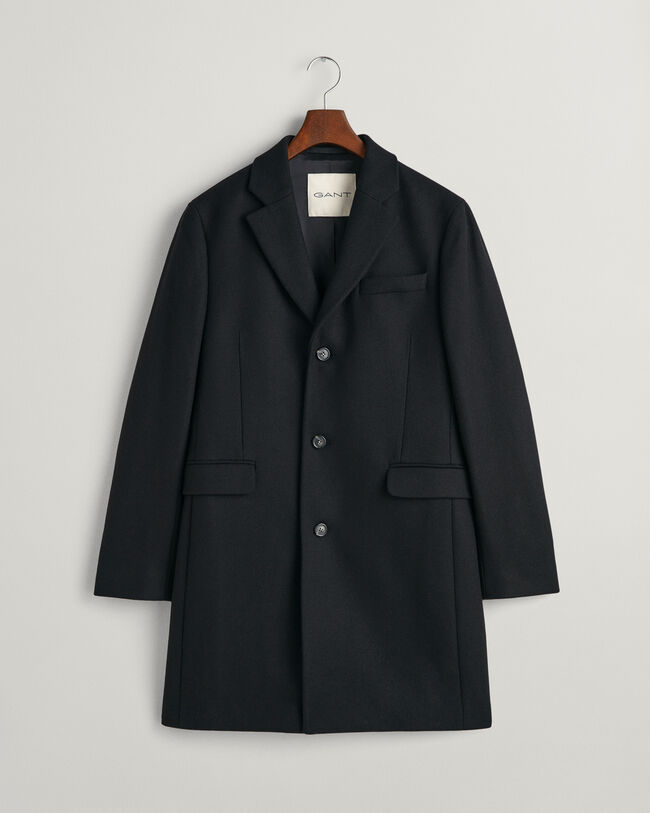 Tailored Fit Klassischer Woll Topcoat