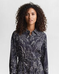 Hemdblusenkleid mit Blumen-Print