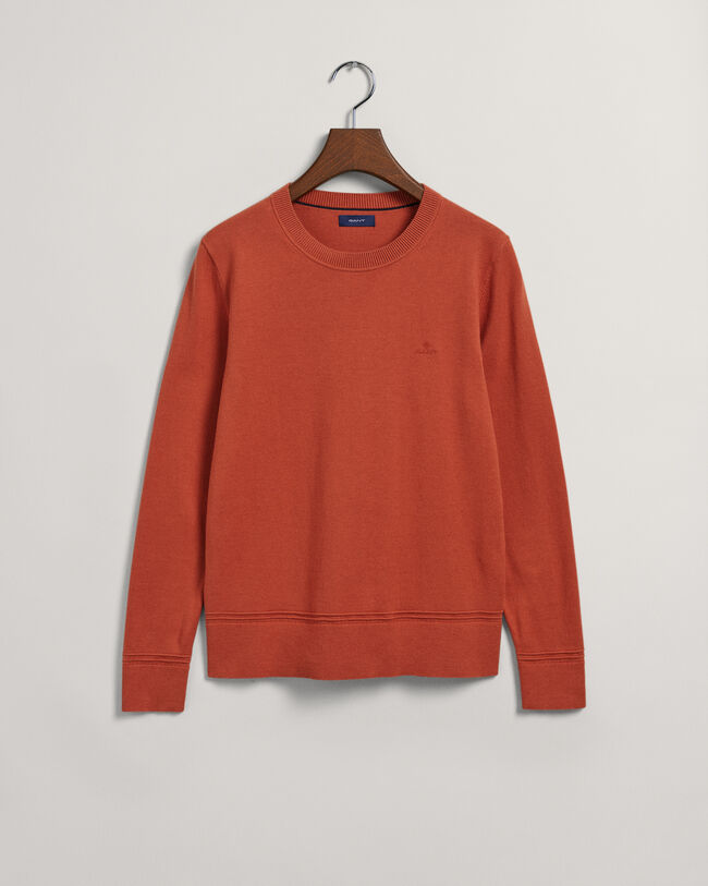 Leichter Rundhalspullover aus Baumwolle