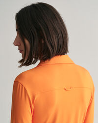 Slim Fit Jersey Hemdblusenkleid