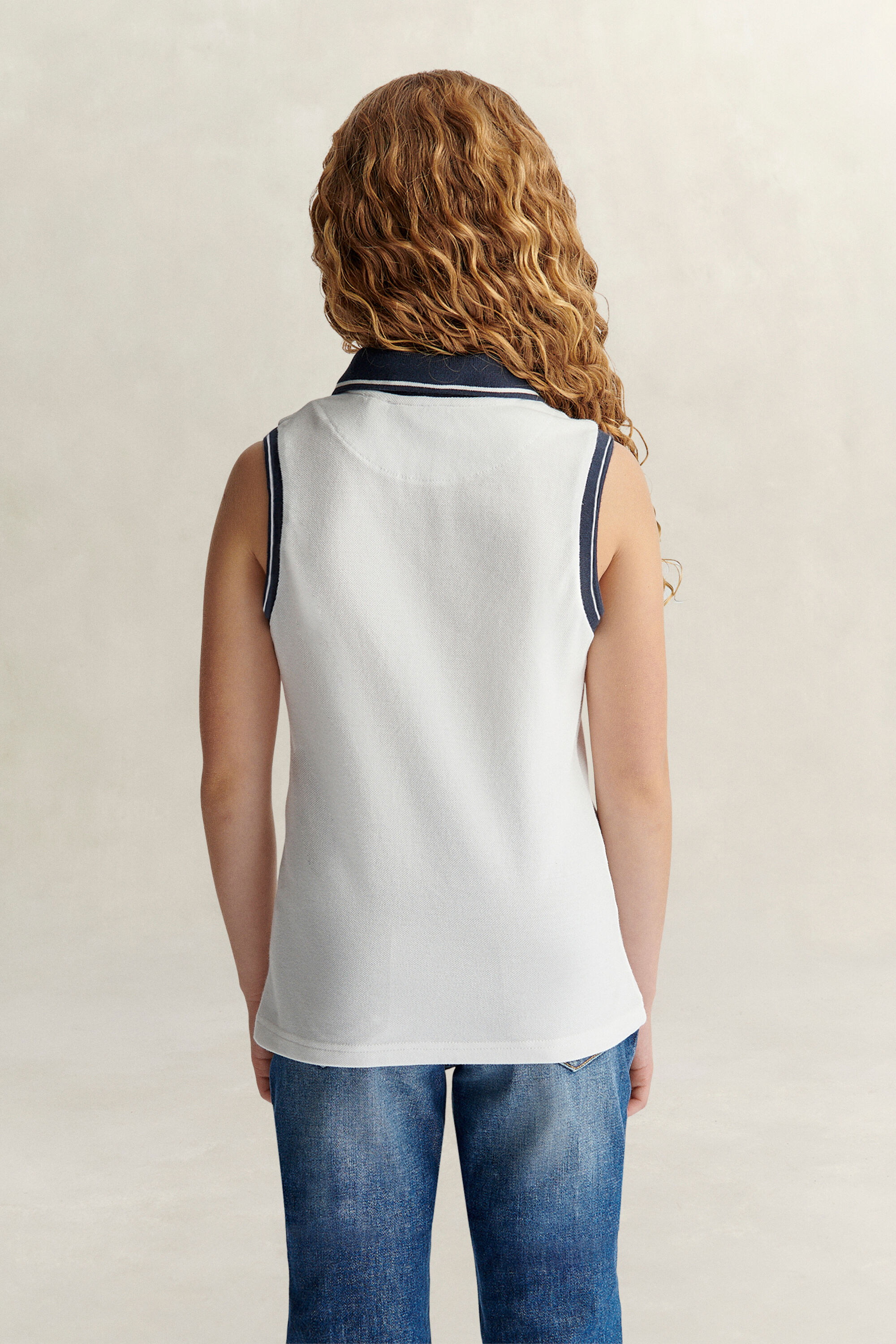 Teen Girls Ärmelloses Poloshirt