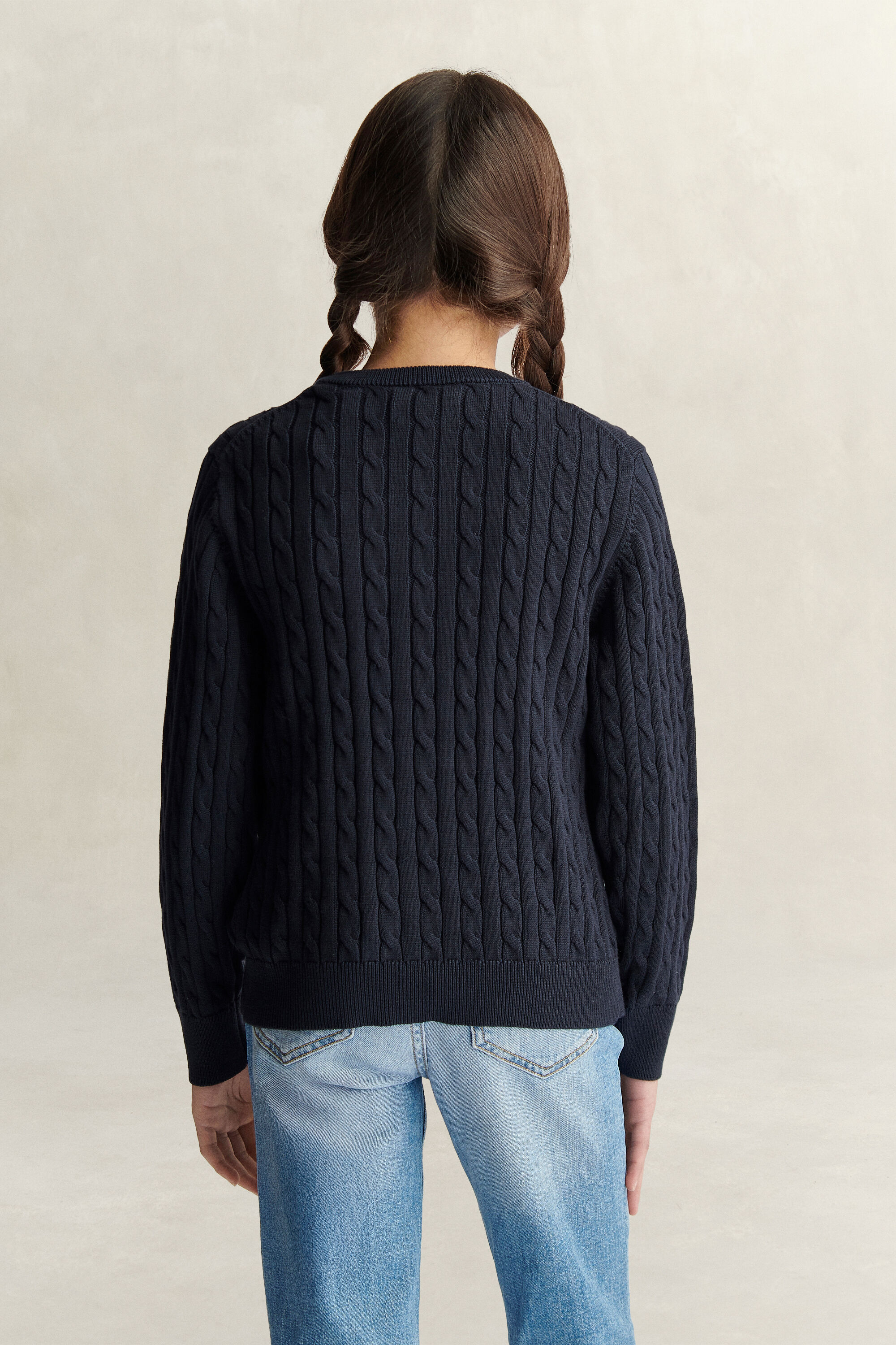 Teen Girls Pullover mit Zopfmuster