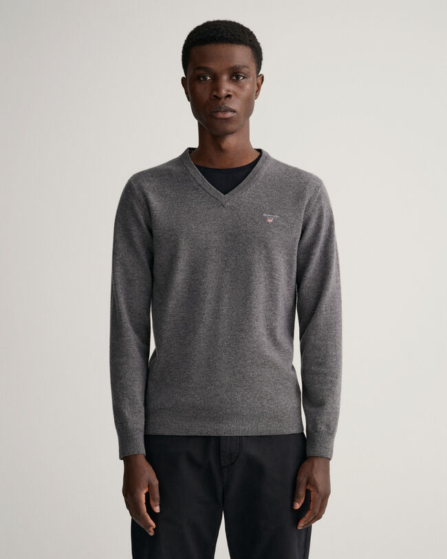 V-Neck Pullover aus Super Fine Lambswool