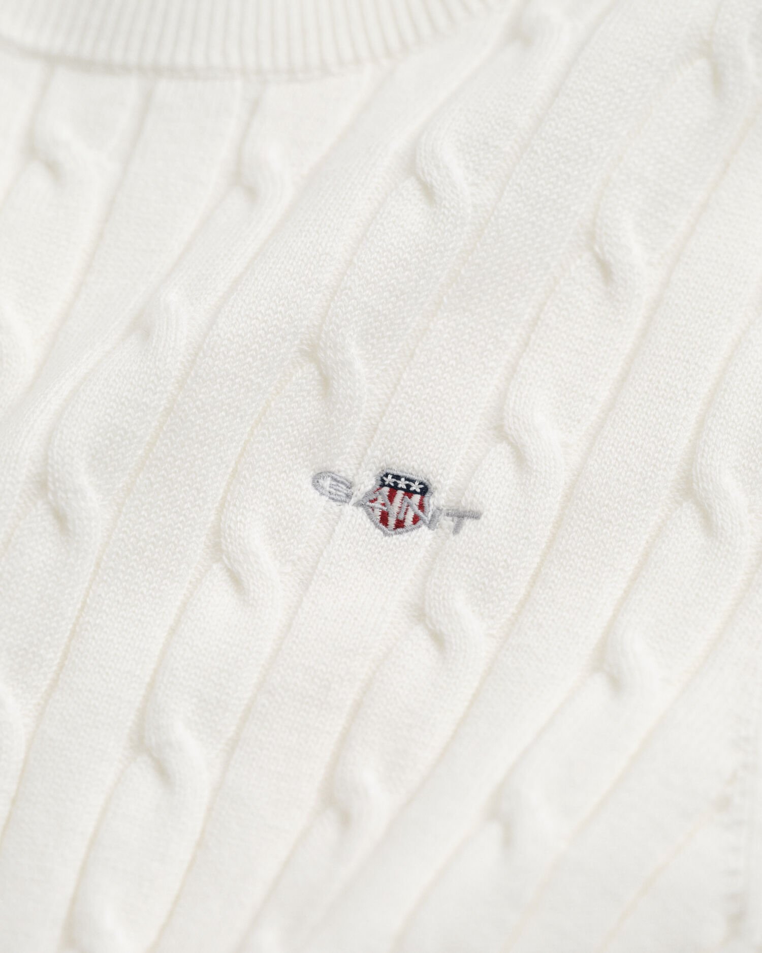 Zopfstrick Kurzarmpullover