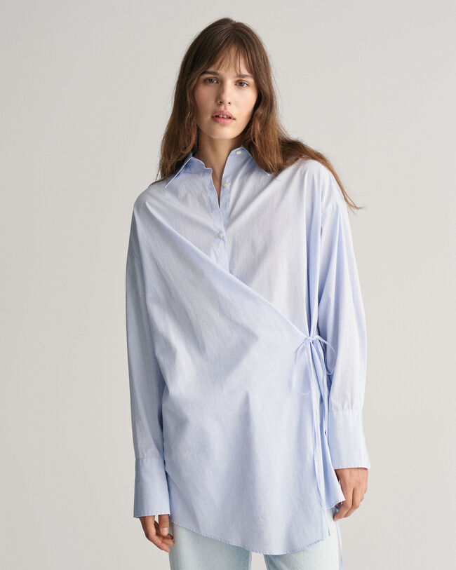 Oversized Wickelbluse