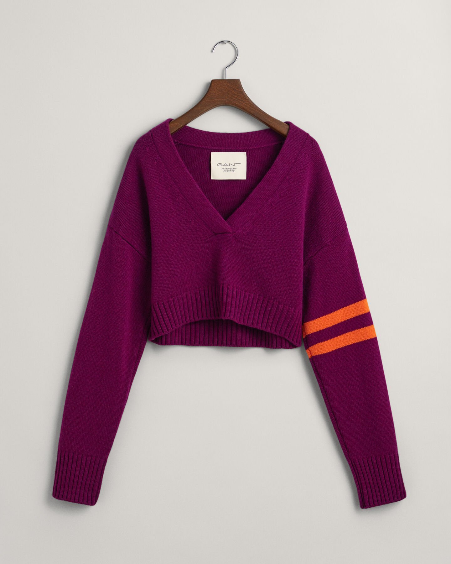 Verk&uuml;rzter V-Neck Pullover aus Kaschmir