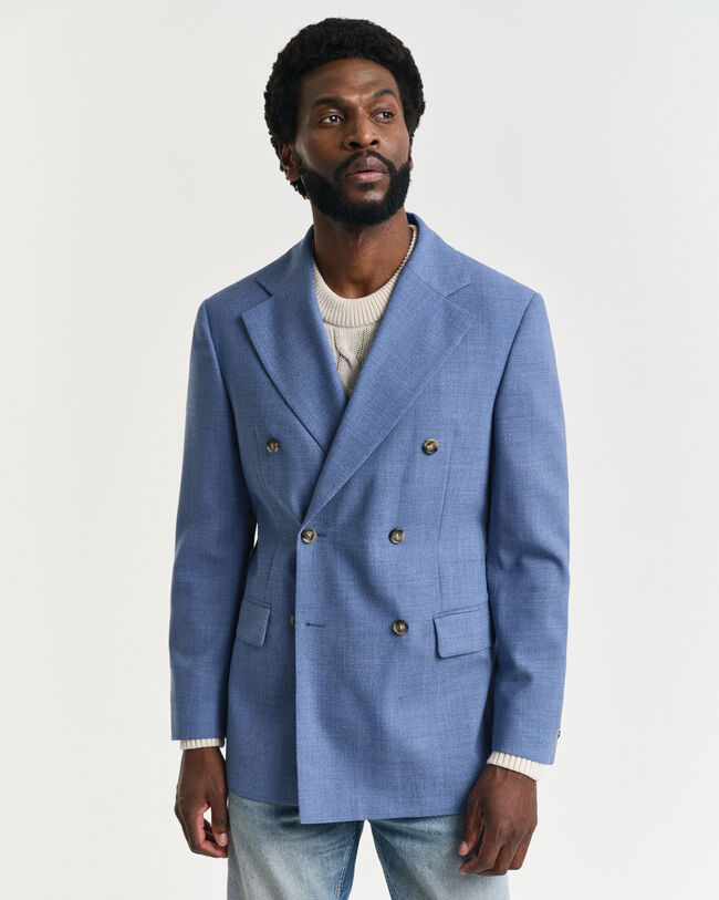 Relaxed Fit Anzugsakko aus Mouliné-Wolle