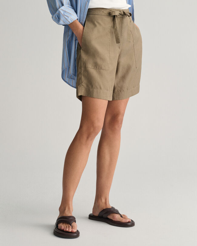 Relaxed Fit Shorts mit Bindeg&uuml;rtel