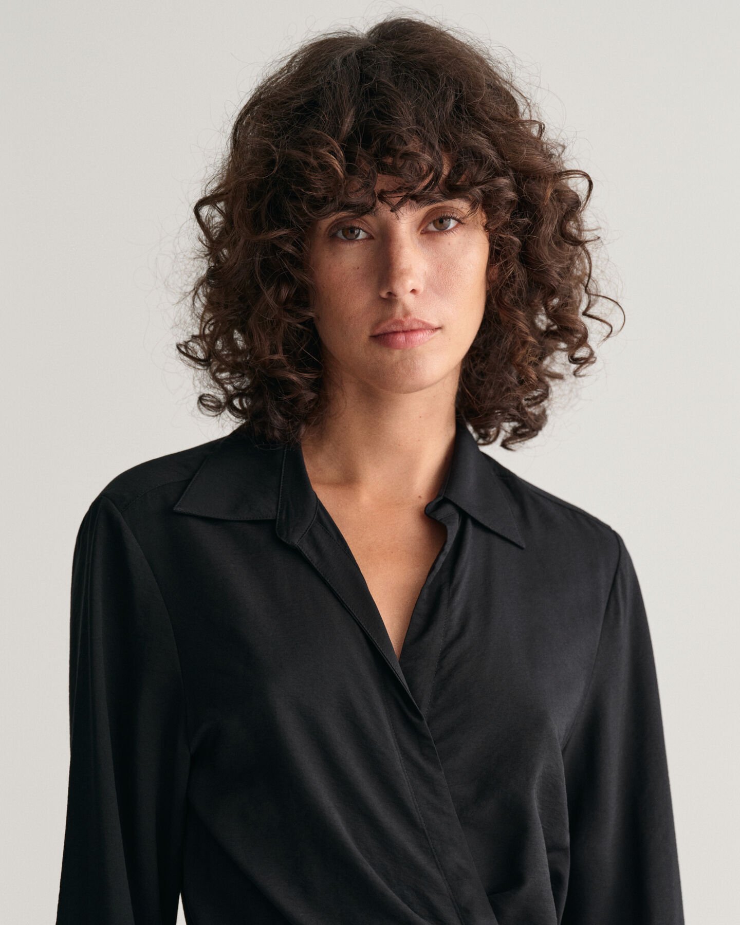 Hemdblusenkleid im Wickeldesign