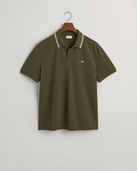 Seasonal Essential Tipped Piqu&eacute; Poloshirt mit Kontrast