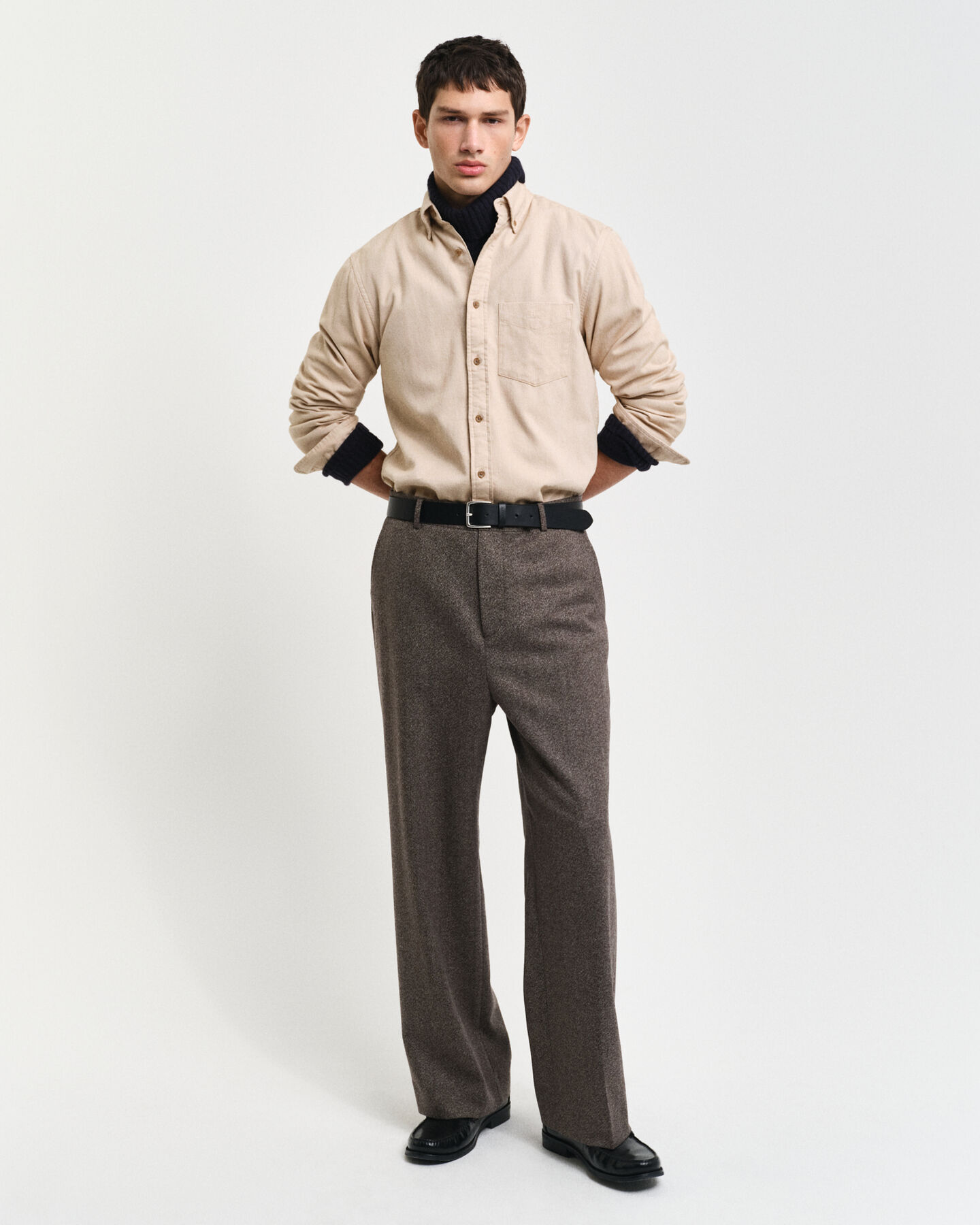 Herringbone Regular Fit Flanellhemd