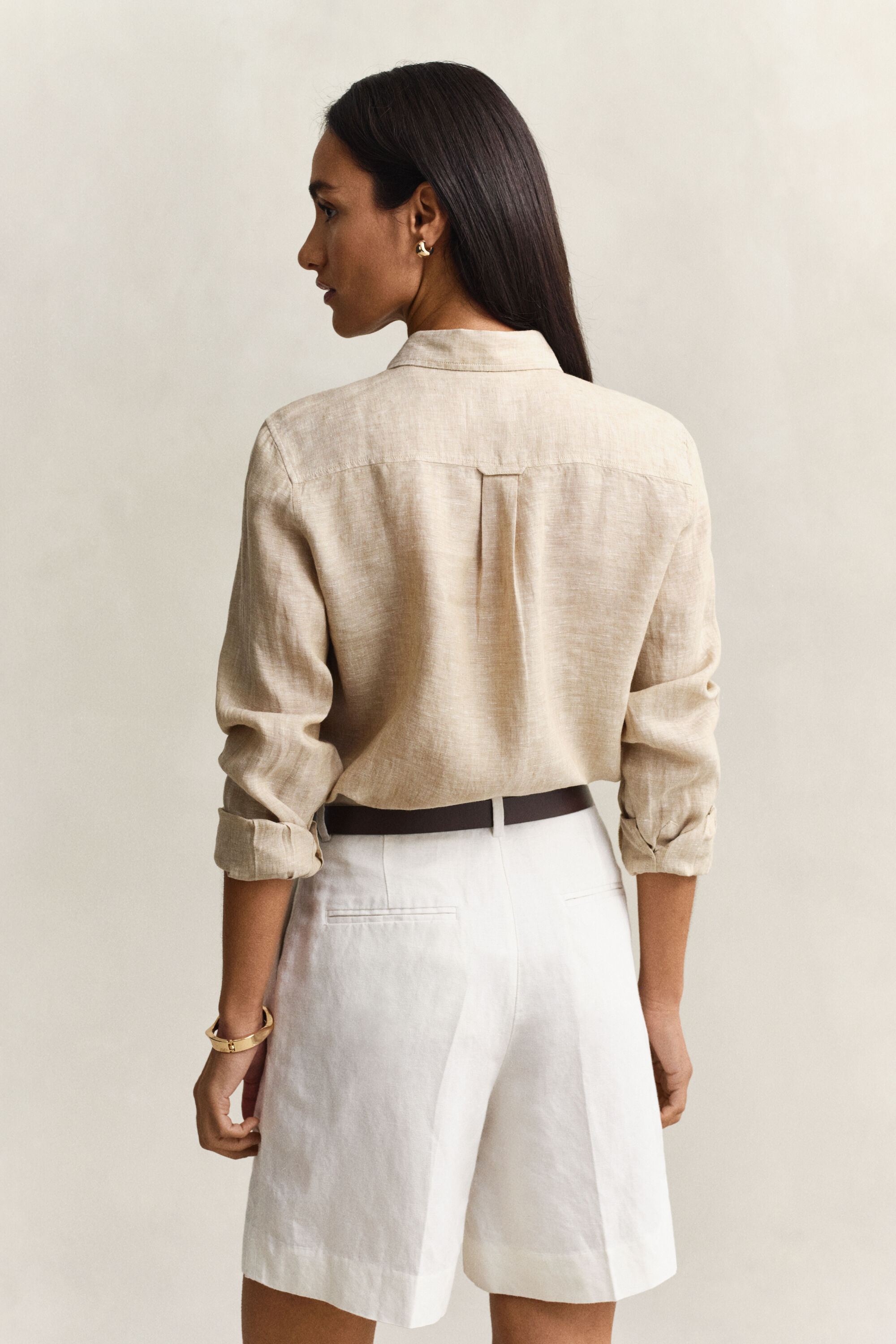 Regular Fit Leinen Bluse