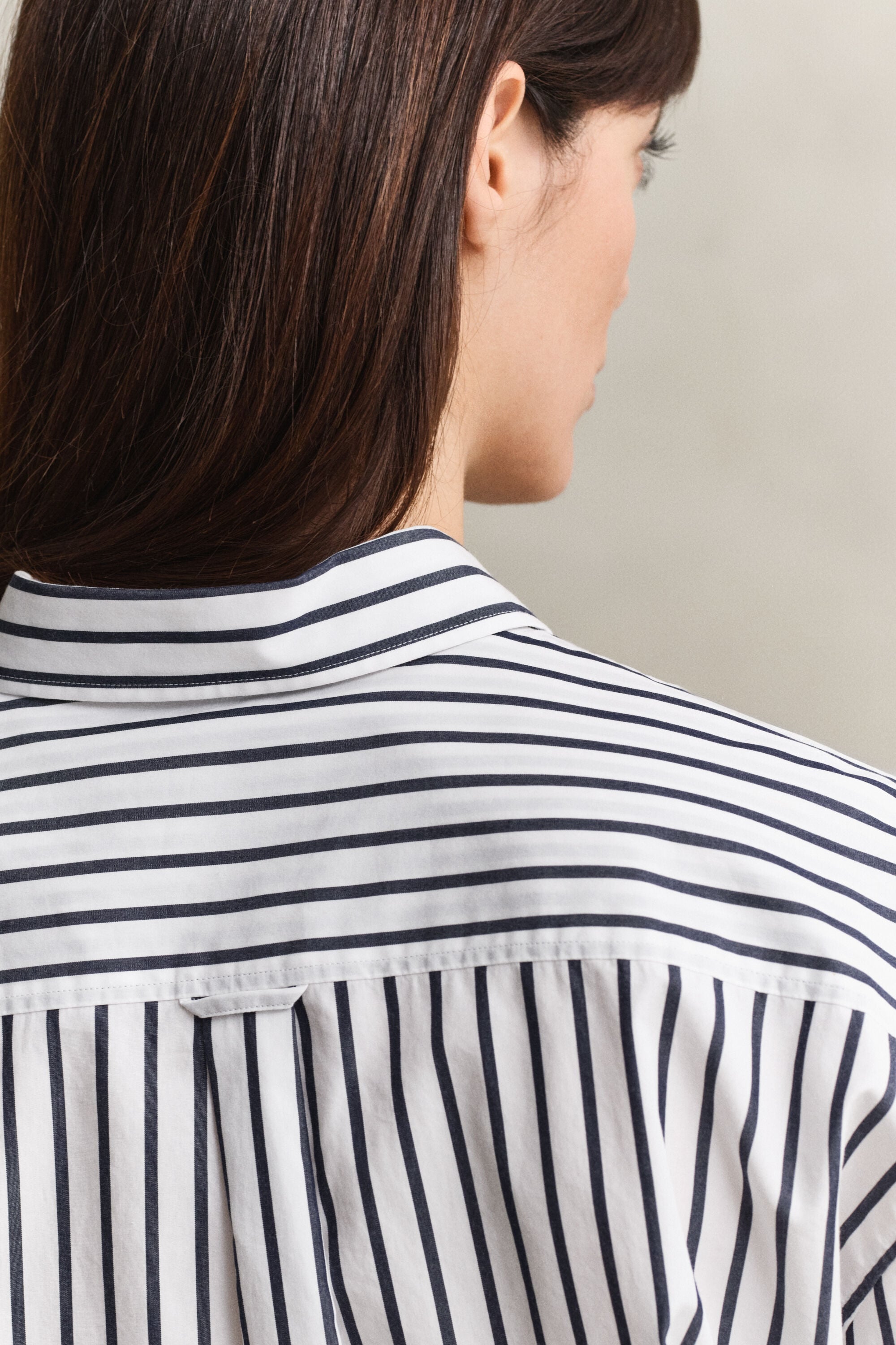 Relaxed Fit Classic Popeline-Bluse mit Streifen