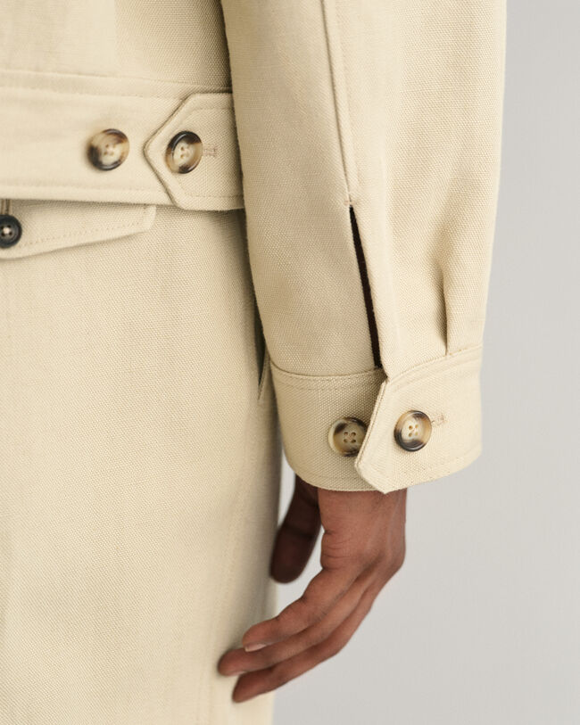 Relaxed Fit Baumwoll Leinen Anzugsakko