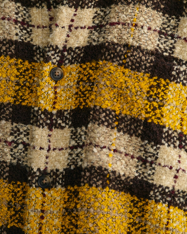 Oversized Boucl&eacute; Karohemd