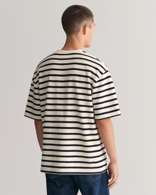 Strukturiertes T-Shirt mit Streifen