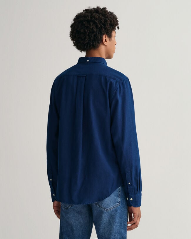 Regular Fit Oxford-Hemd in Indigoblau