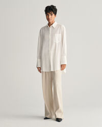 Gestreifte Relaxed Fit Seersucker Bluse