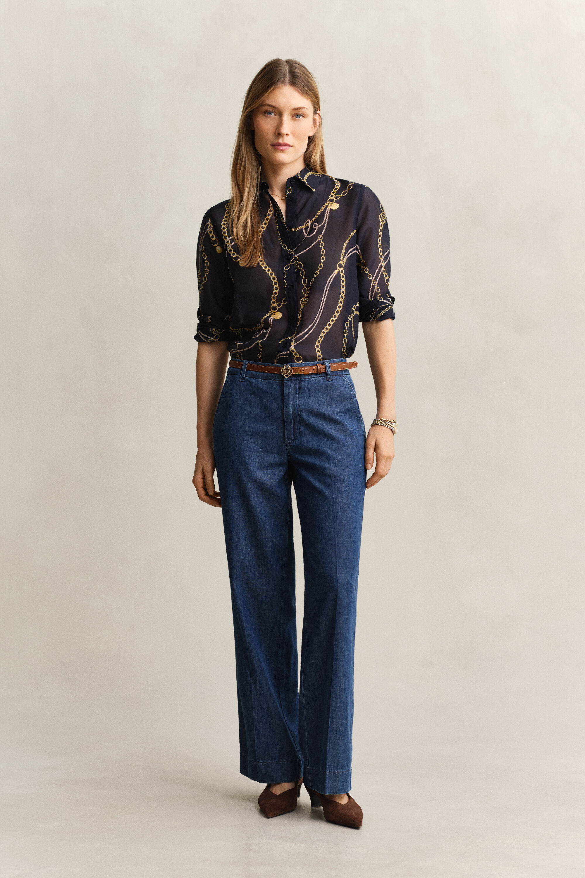 Bluse aus Baumwoll-Seiden-Mix