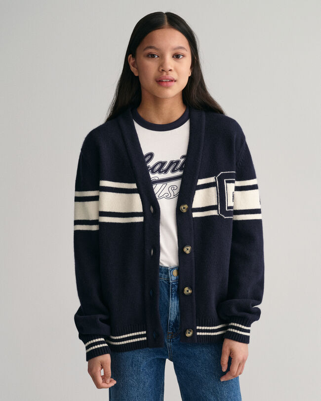 Teen Girls GANT Varsity Strickjacke