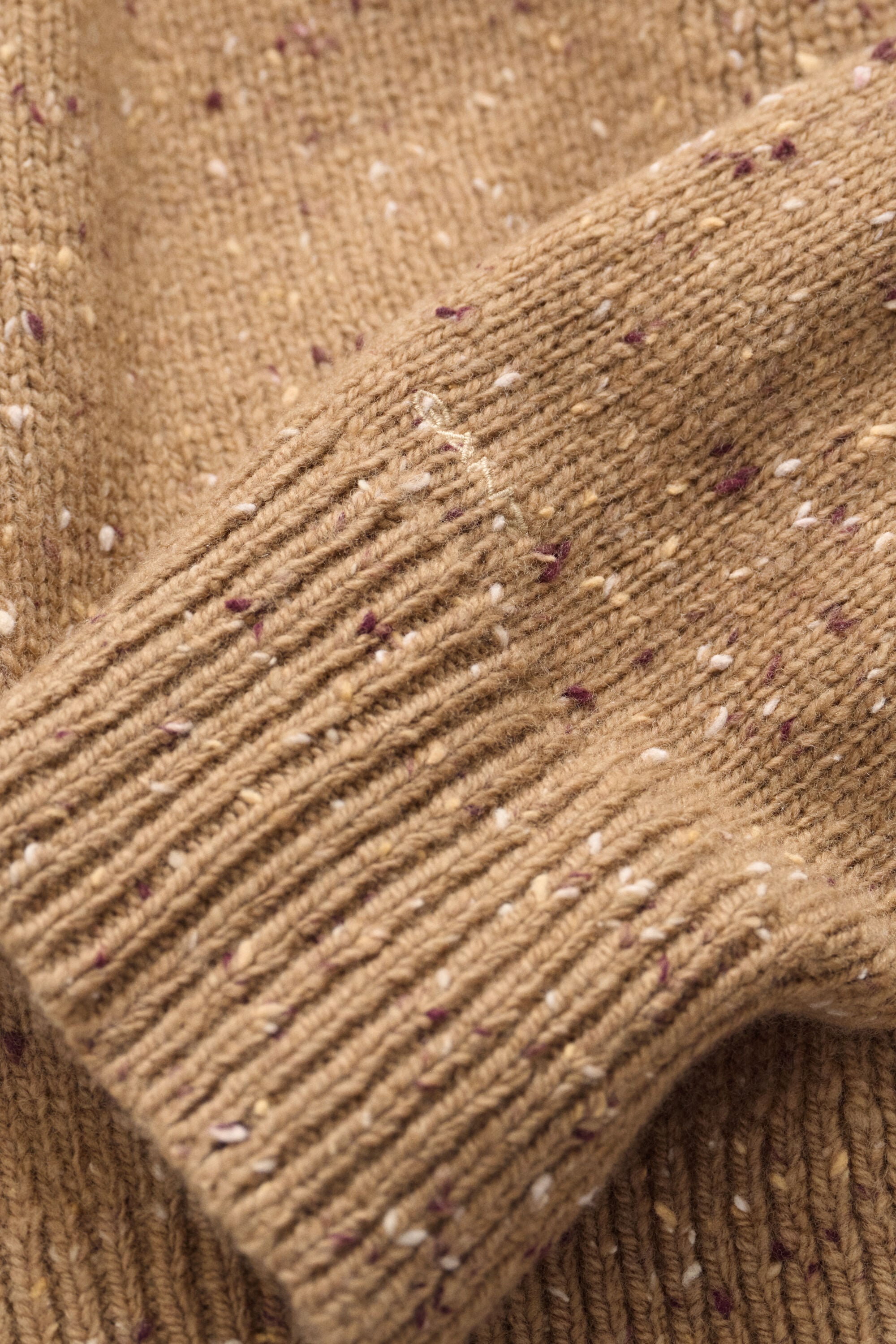 Strickjacke aus Wollmix mit Noppenstruktur