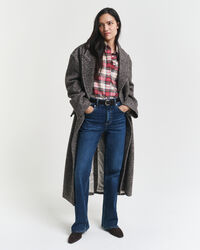 Oversized Classic Oxford-Bluse mit Karomuster