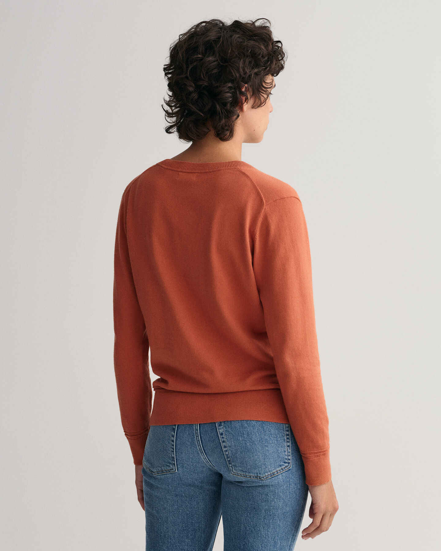 Leichter V-Neck Pullover aus Baumwolle