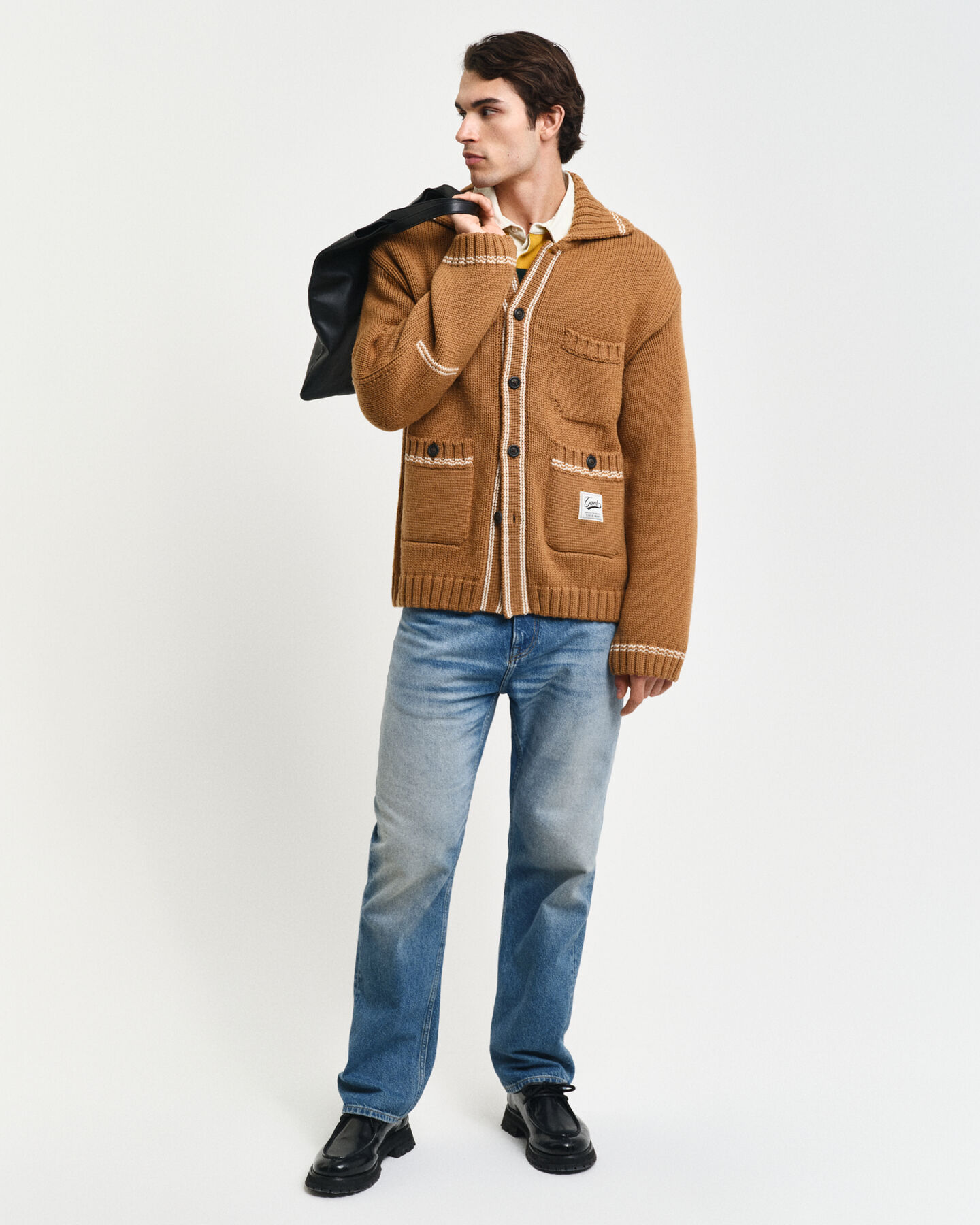 Geknöpfte Strickjacke aus Wolle