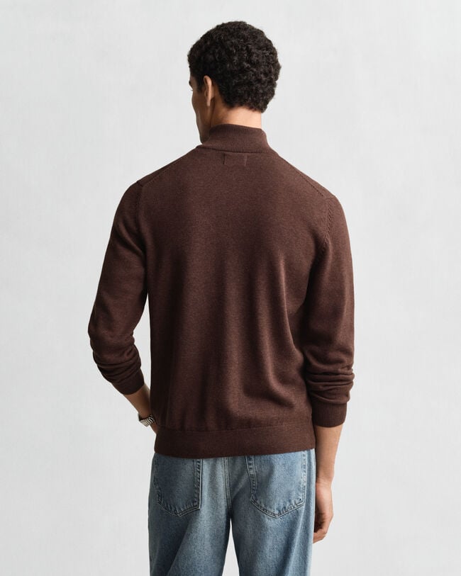 Casual Cotton Strickjacke mit Reißverschluss