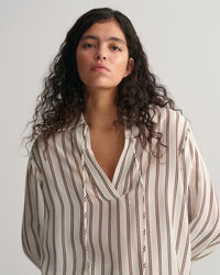 Gestreifte V-Neck Bluse