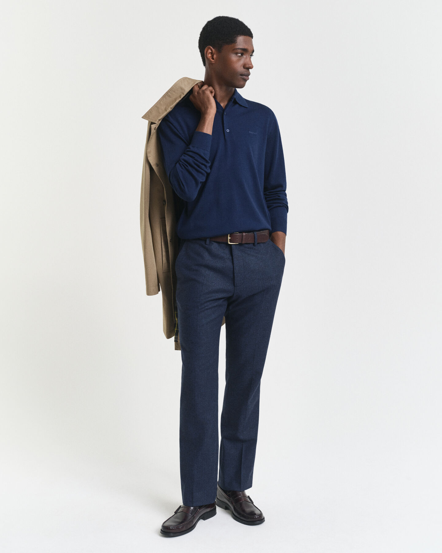 Polopullover aus extrafeiner Merinowolle