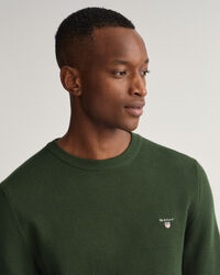 Rundhalspullover mit gerippter Struktur