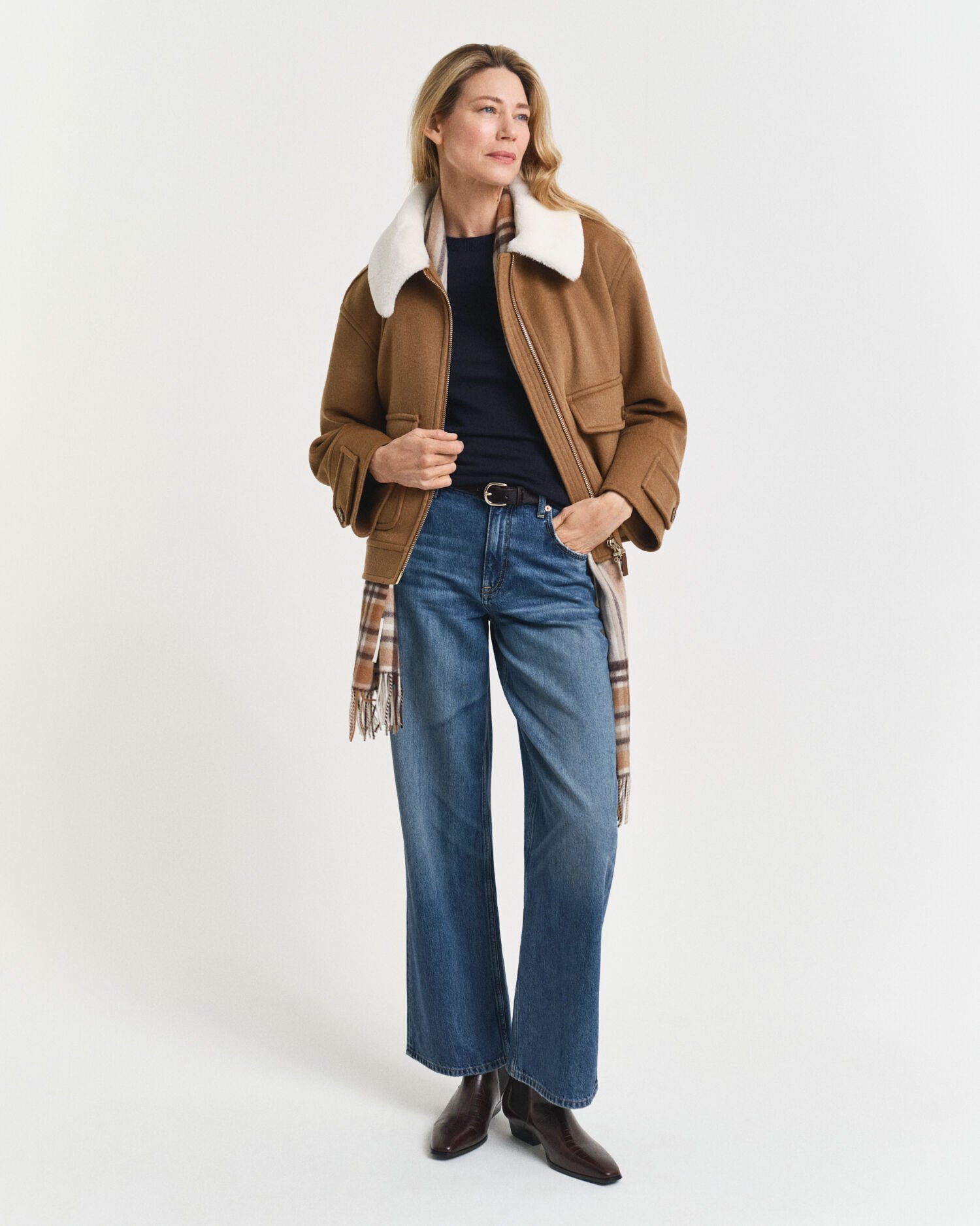 Rundhalspullover aus extra feiner Merinowolle