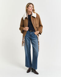 Rundhalspullover aus extra feiner Merinowolle