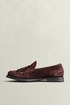 Gracelyn Suede Loafers — DEEP GRAPE WINE 4