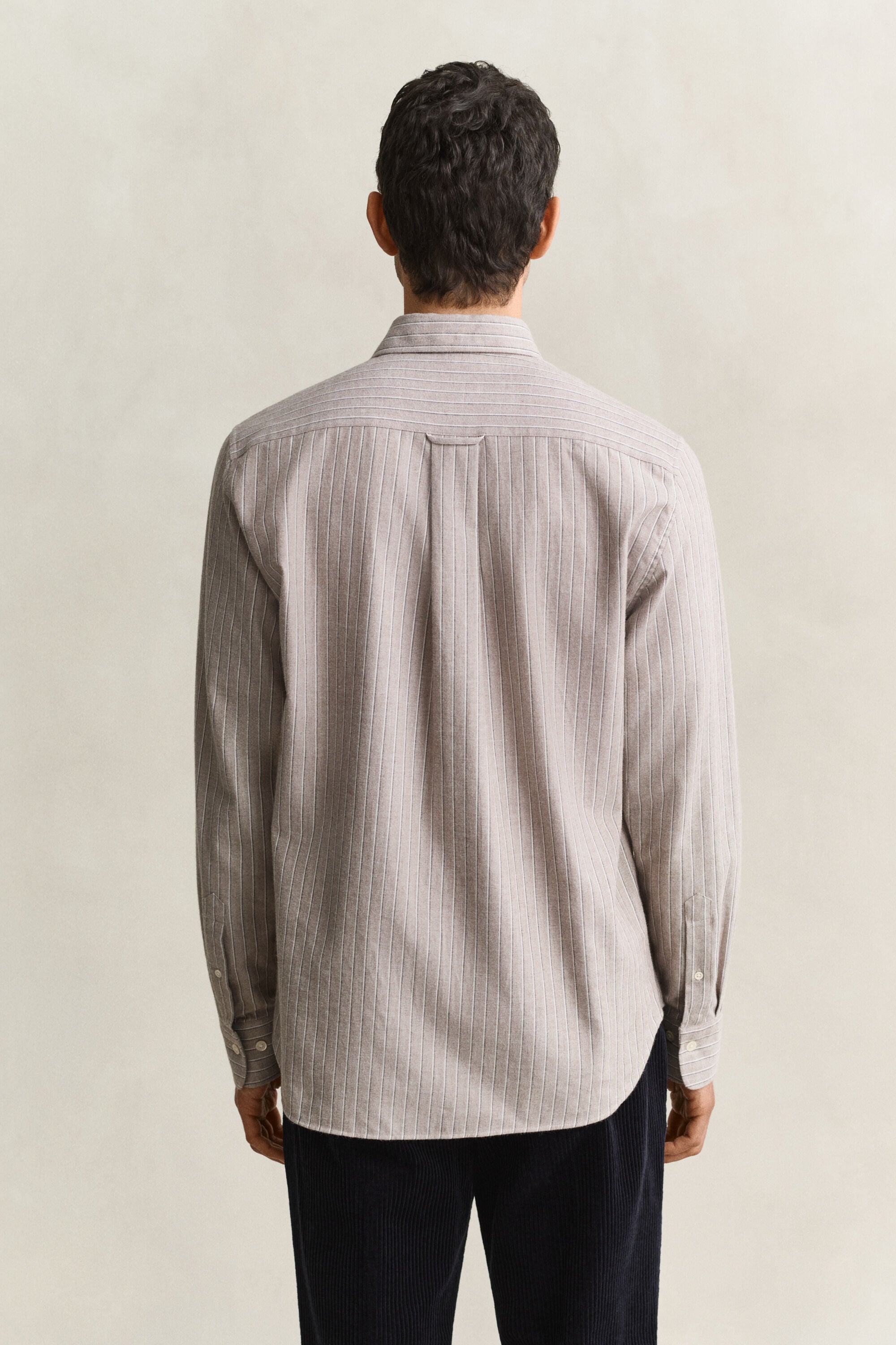 Gestreiftes Flanellhemd aus Melange-Garn