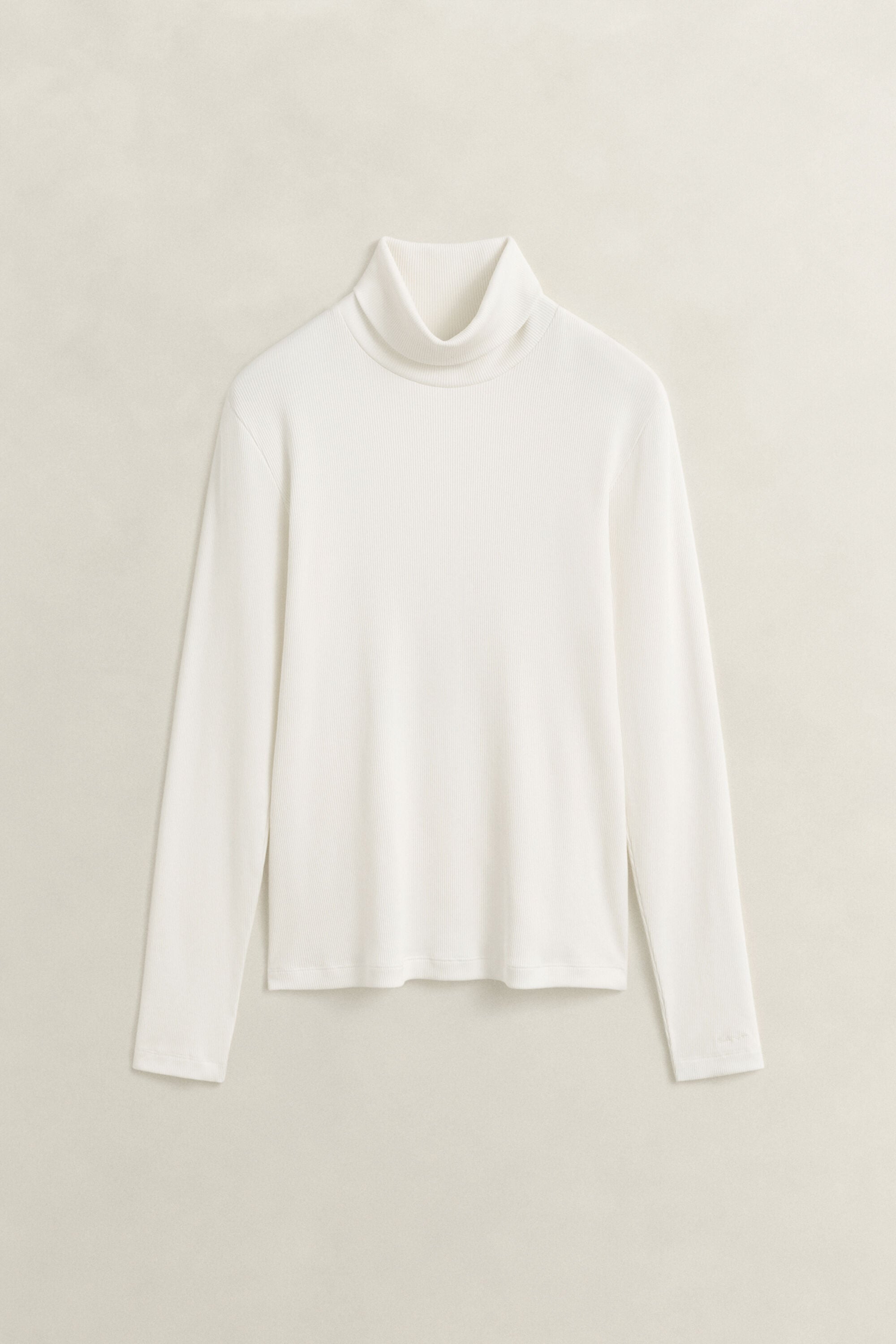 Geripptes Rollkragenshirt