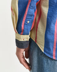 Oversized Fit Seersucker Hemd mit Streifen