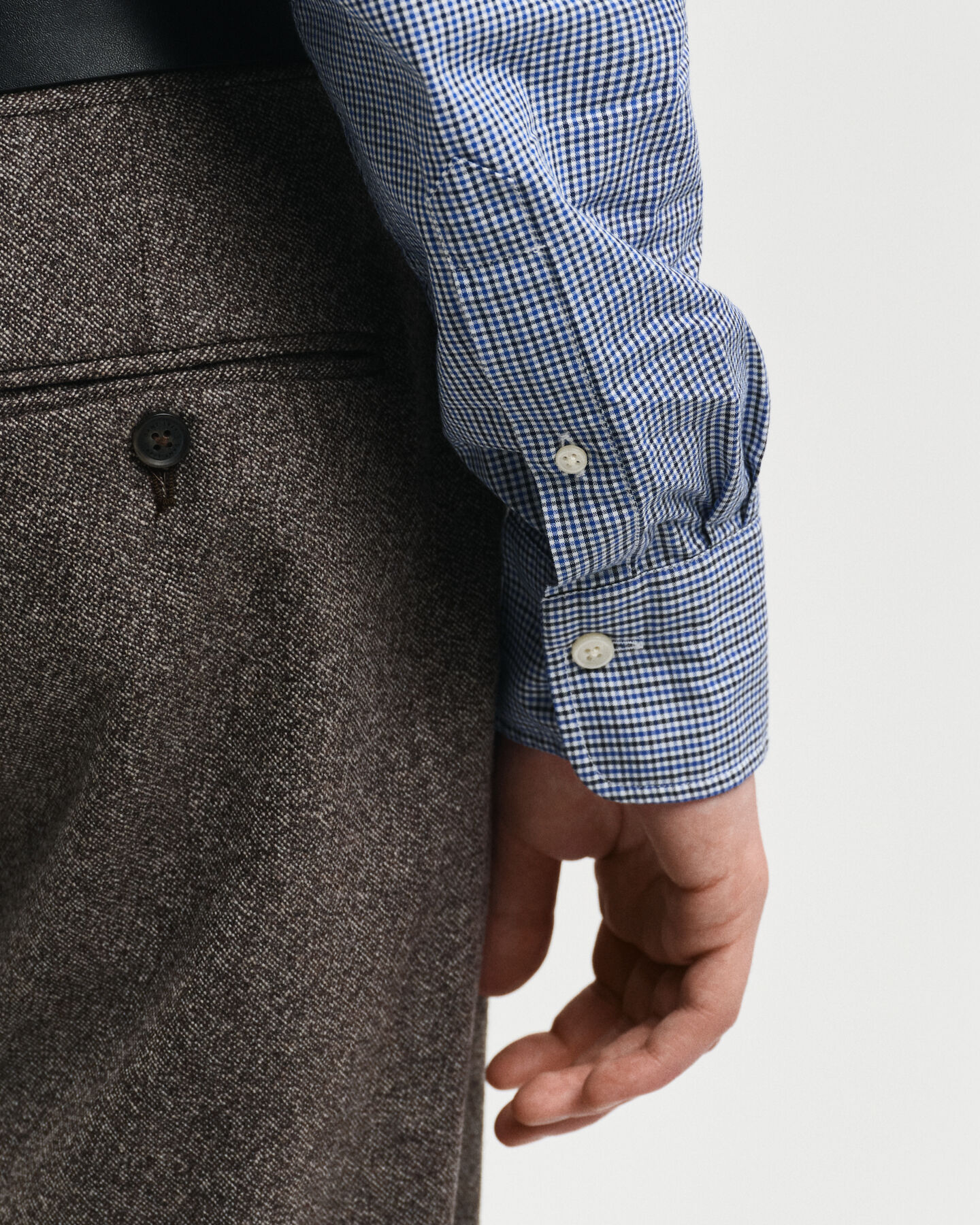 Regular Fit Popeline Hemd mit Vichy-Minikaro